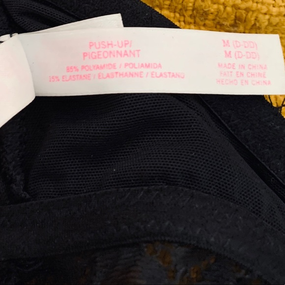 VS PINK Eyelash Lace High Neck Pushup Bra - Picture 6 of 6